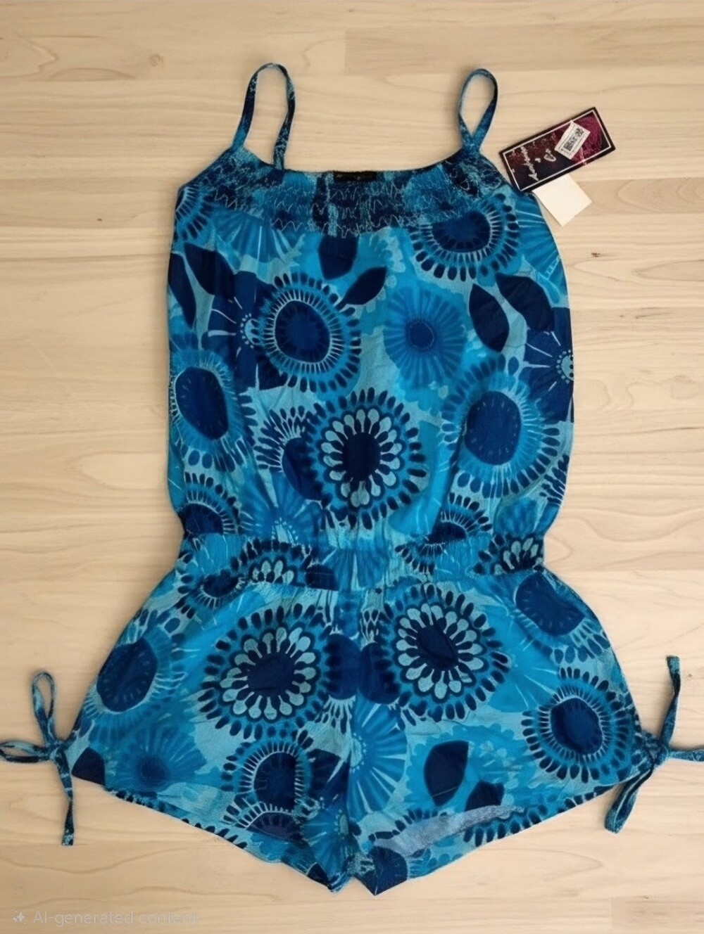 Andrew & Co Blue Floral Midi Dress
